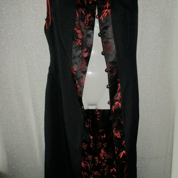 CHINESE ORIENTAL Qipao CHEONGSAM SILK DRESS RED - Picture 5 of 8